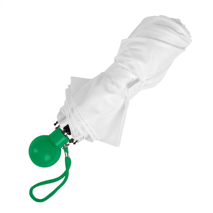 Зонт складной FANTASIA, белый, зеленый