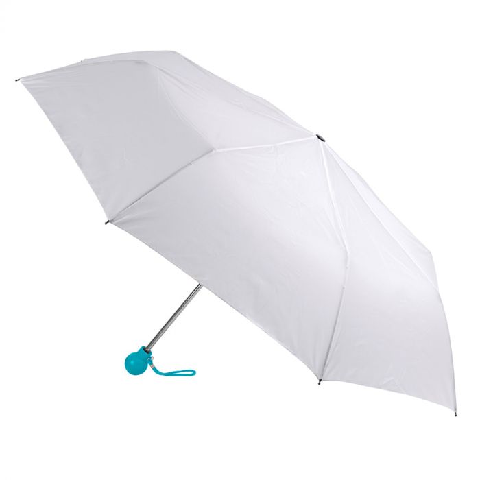 Зонт складной FANTASIA, белый, голубой