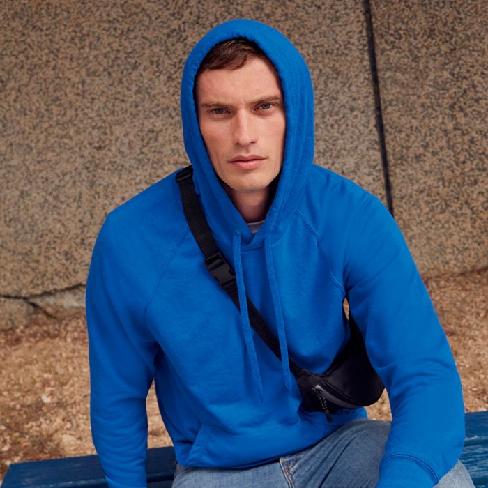 Толстовка без начеса LIGHTWEIGHT HOODED SWEAT 240, синий