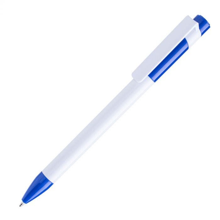 Ручка шариковая MAVA, белый, темно-синий