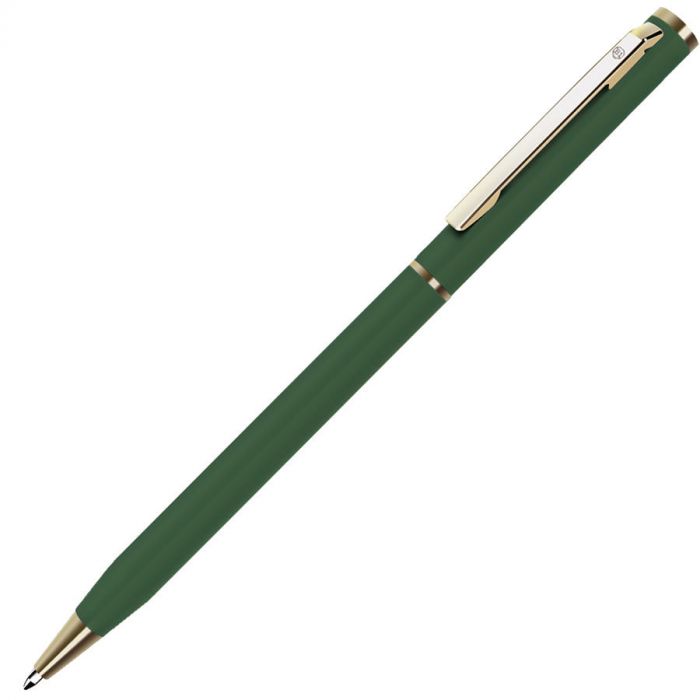 Ручка шариковая SLIM, зеленый, золотистый