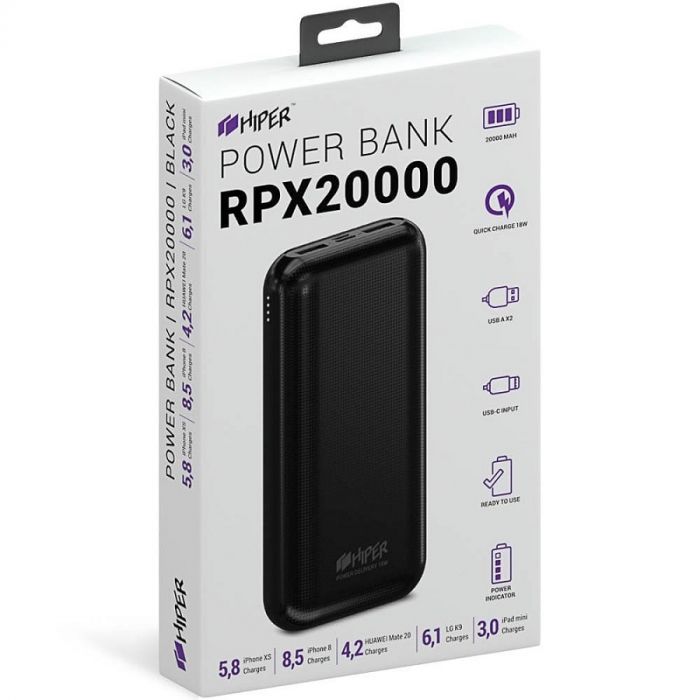 Универсальный аккумулятор RPX20000, черный