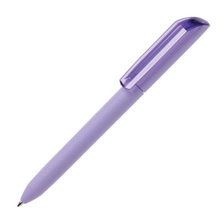 Ручка шариковая FLOW PURE c покрытием soft touch и прозрачным клипом, сиреневый