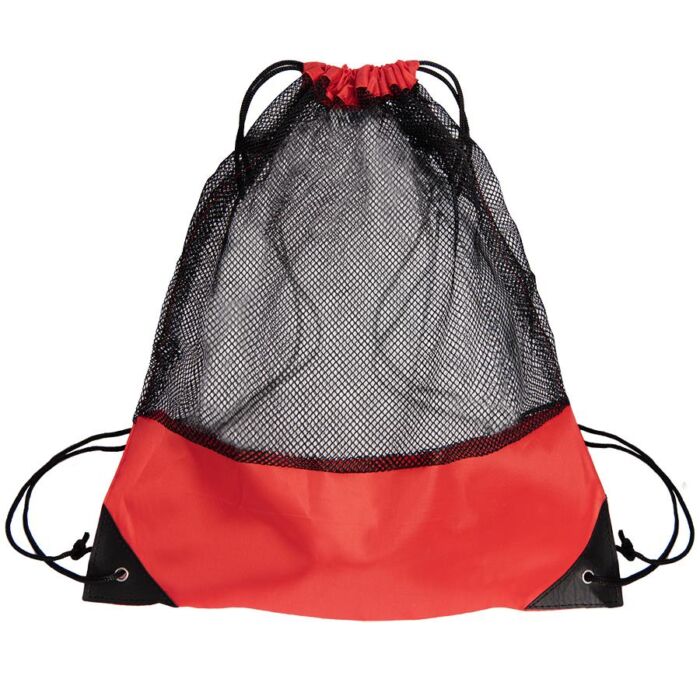 Рюкзак мешок с укреплёнными уголками Mesh, красный