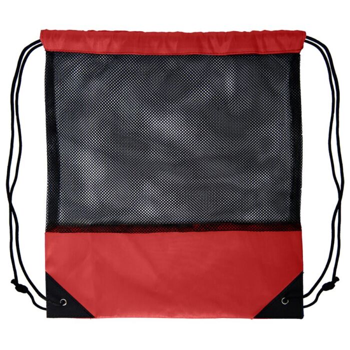 Рюкзак мешок с укреплёнными уголками Mesh, красный