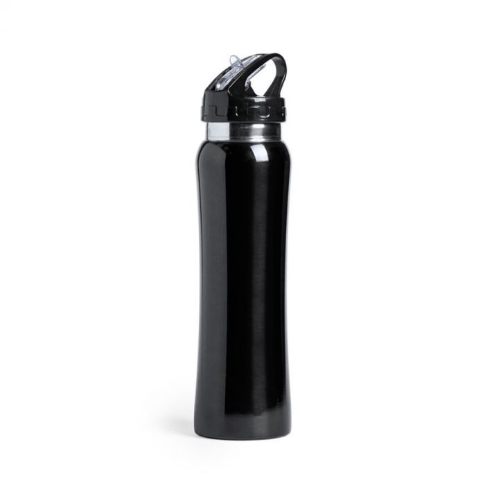 Бутылка для воды SMALY с трубочкой, черный
