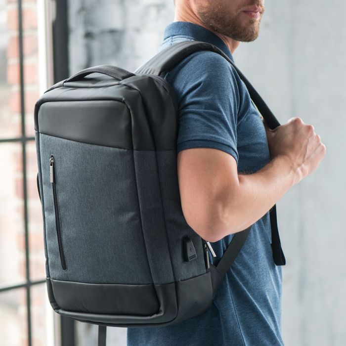 Рюкзак-сумка HEMMING c RFID защитой, темно-серый, черный