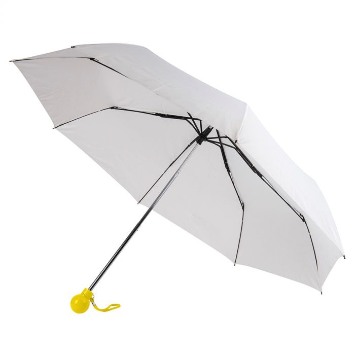 Зонт складной FANTASIA, белый, желтый