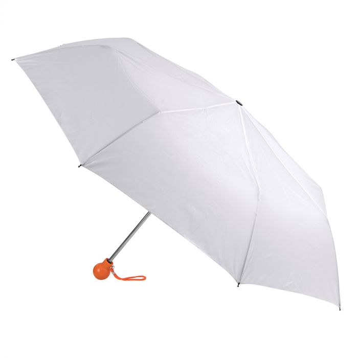 Зонт складной FANTASIA, белый, оранжевый