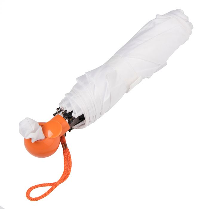 Зонт складной FANTASIA, белый, оранжевый