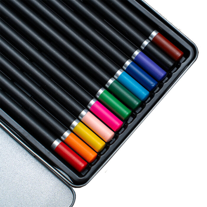 Набор цветных карандашей PROFESSIONAL, серебристый
