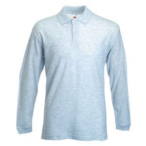 Поло Long Sleeve Polo, серый меланж