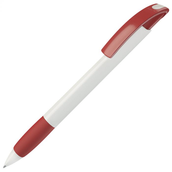 Ручка шариковая с грипом NOVE, белый, красный