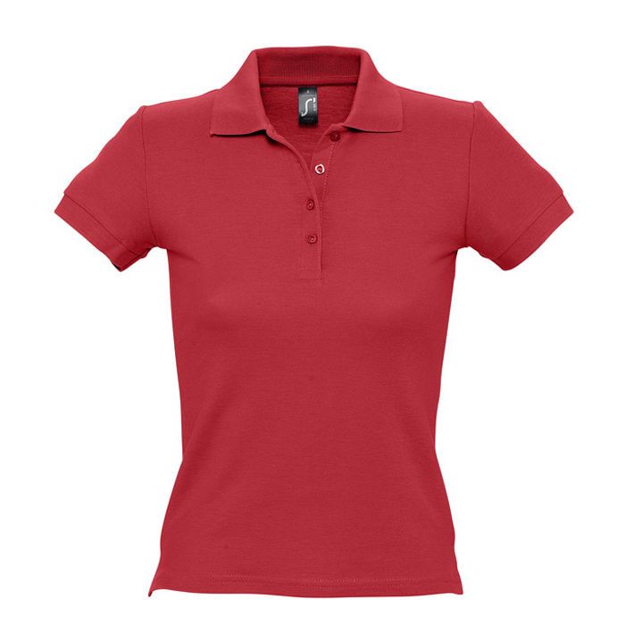 Рубашка поло женская PEOPLE 210, красный