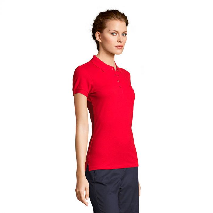 Рубашка поло женская PEOPLE 210, красный