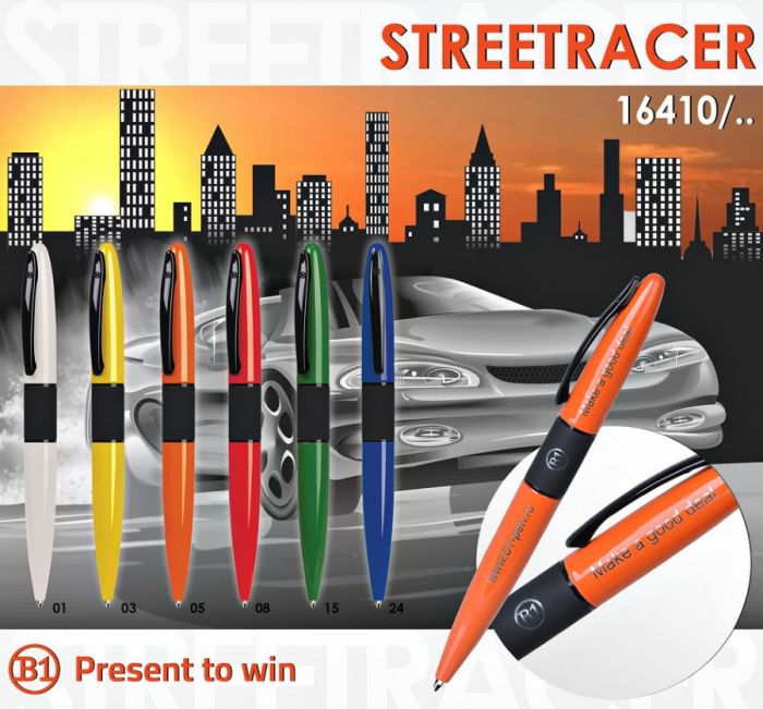 Ручка шариковая STREETRACER, оранжевый