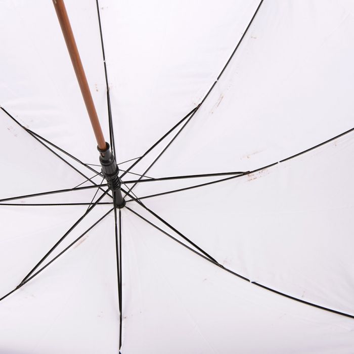 Зонт-трость с деревянной ручкой, белый