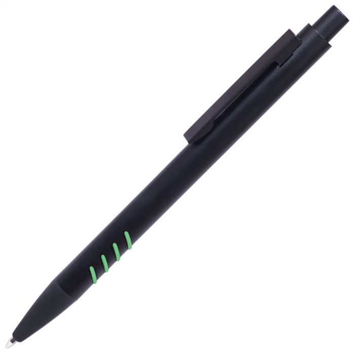 Ручка шариковая с грип-вставками TATTOO, черный, зеленый