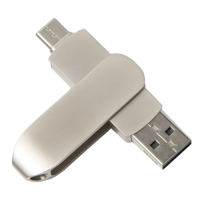 USB flash-карта CIRCLE OTG Type-C (32Гб), серебристый