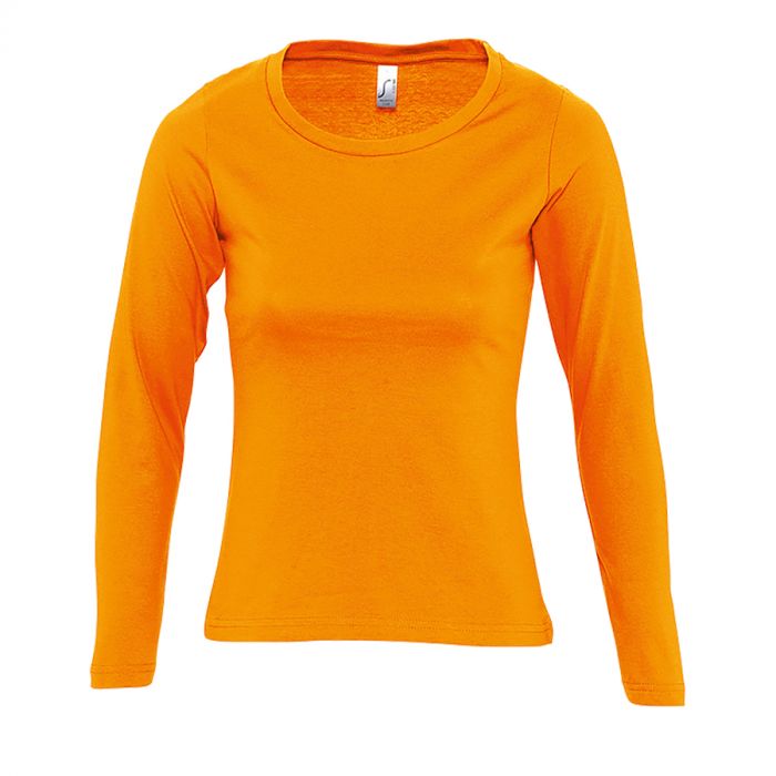 Футболка женская с длинным рукавом MAJESTIC, оранжевый