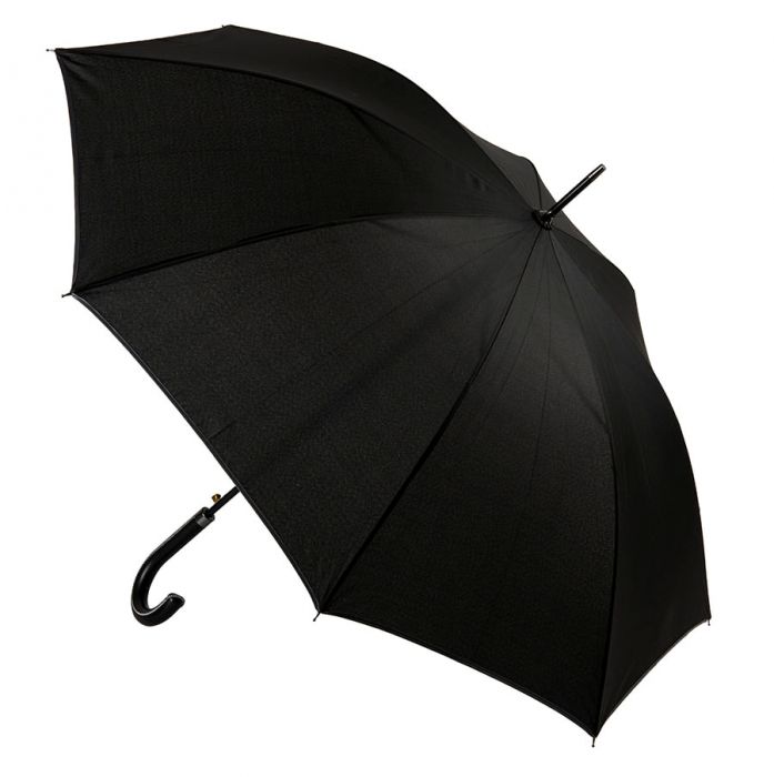 Зонт-трость OXFORD с ручкой из искусственной кожи , черный