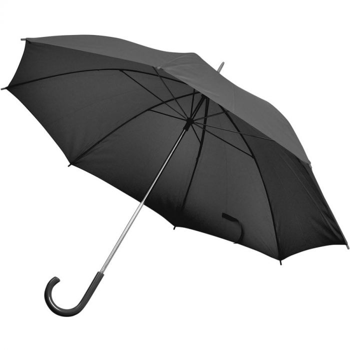 Зонт-трость с пластиковой ручкой, черный