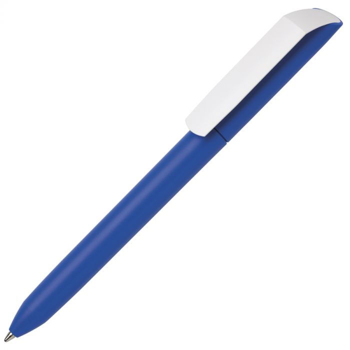 Ручка шариковая FLOW PURE с белым клипом, лазурный