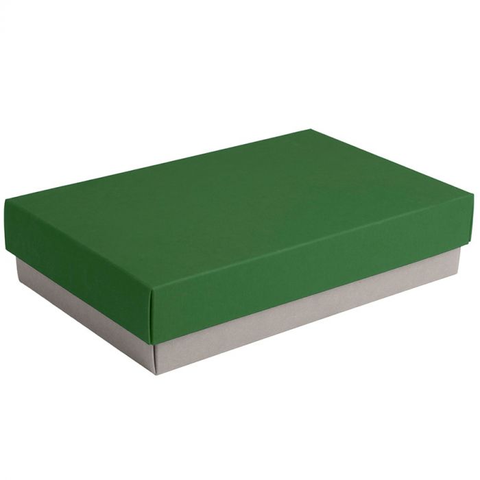 Коробка подарочная CRAFT BOX размер 17, серый, зеленый