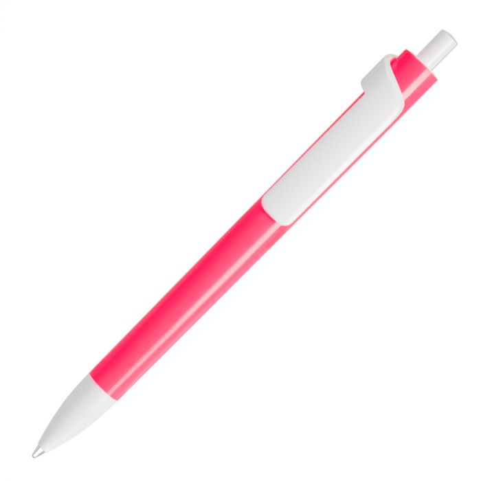 Ручка шариковая FORTE NEON, ярко-розовый, белый