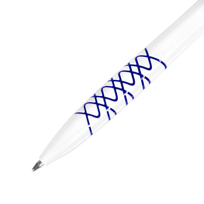 Ручка шариковая N11, белый, синий