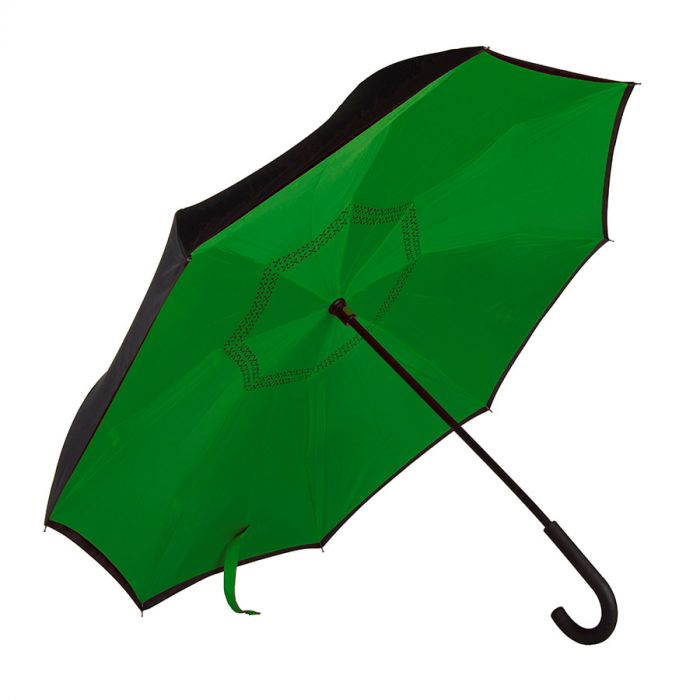 Зонт-трость наоборот ORIGINAL, зеленый