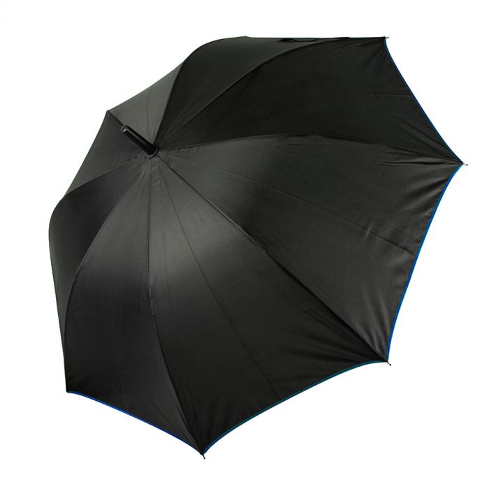 Зонт-трость BACK TO BLACK, черный, синий