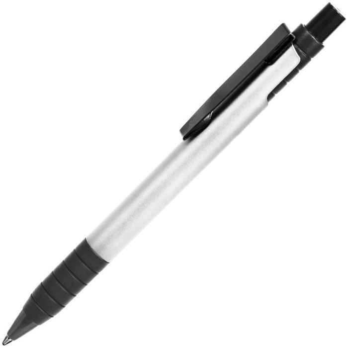 Ручка шариковая с грипом TOWER, серый, черный