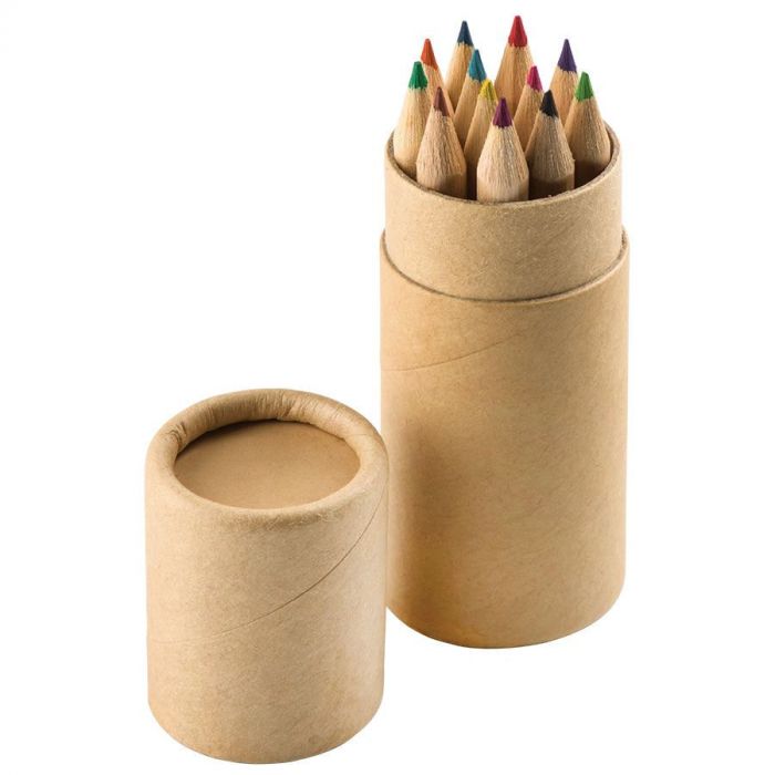 Набор цветных карандашей (12шт) Игра цвета в футляре, коричневый