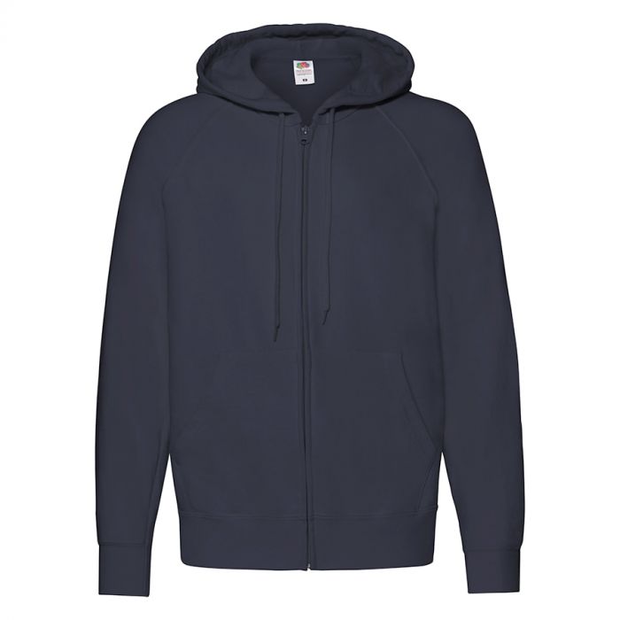 Толстовка без начеса LIGHTWEIGHT HOODED SWEAT JACKET 240, тёмно-синий