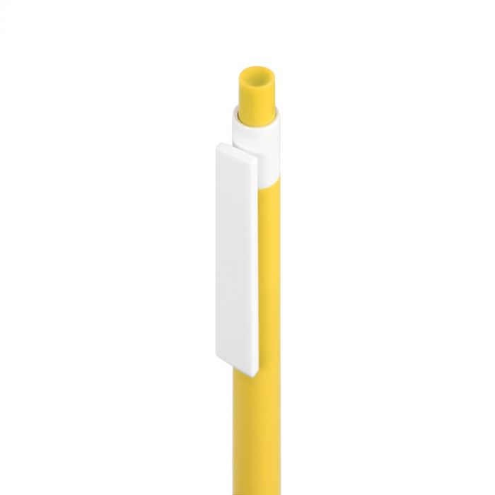 Ручка шариковая RETRO, желтый, белый