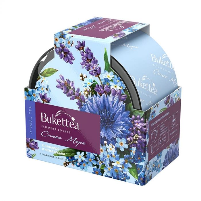 Чайный напиток BukettEA с добавками растительного сырья Синее море, голубой