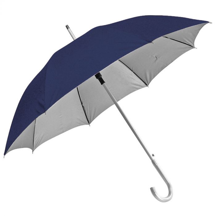 Зонт-трость SILVER, темно-синий, серебристый
