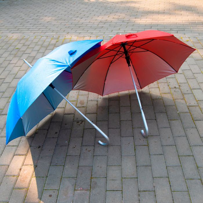 Зонт-трость SILVER, темно-синий, серебристый