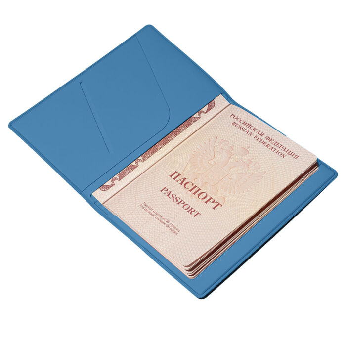 Обложка для паспорта, голубой