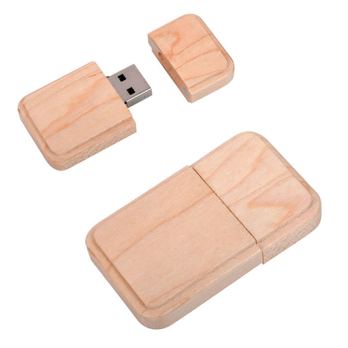 USB flash-карта Wood (8Гб), бежевый