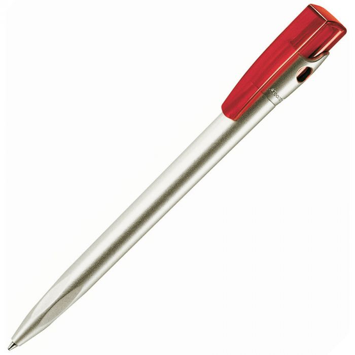 Ручка шариковая KIKI SAT, красный, серебристый