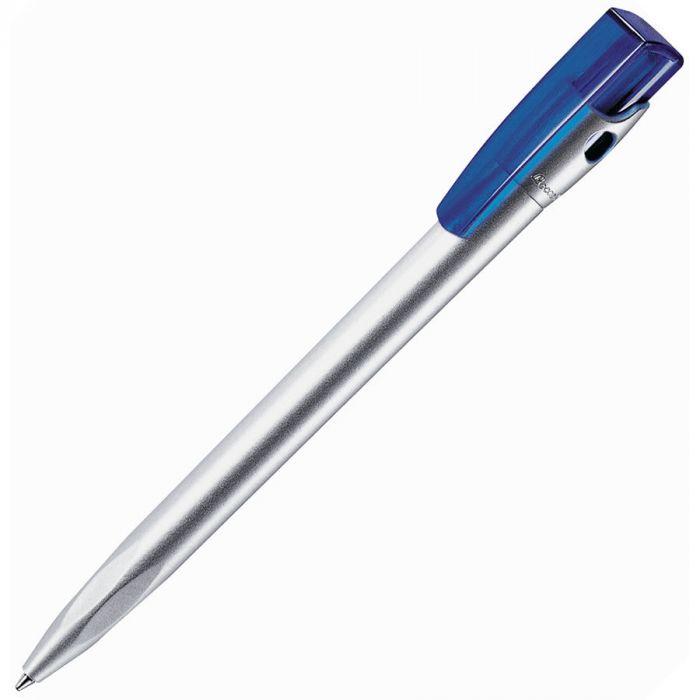 Ручка шариковая KIKI SAT, синий, серебристый