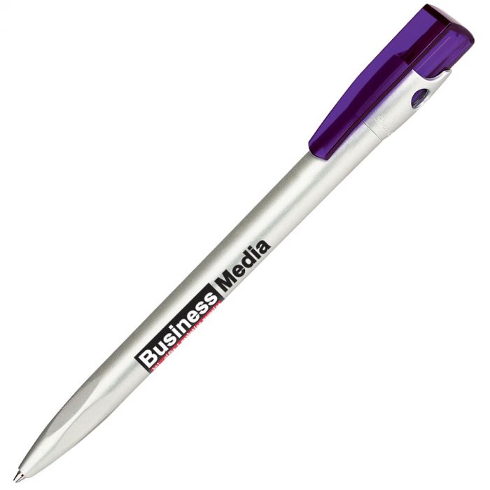 Ручка шариковая KIKI SAT, фиолетовый, серебристый