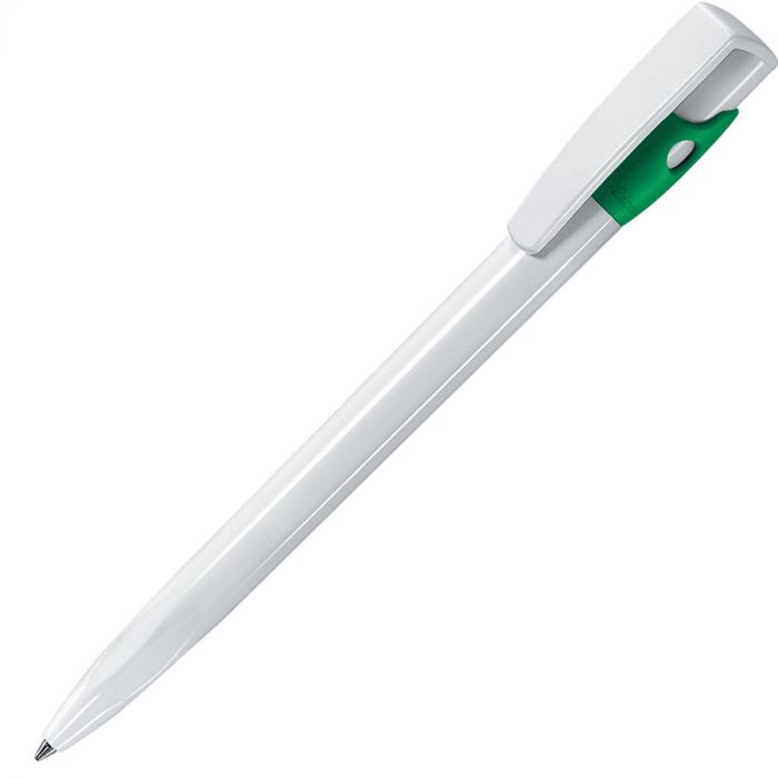 Ручка шариковая KIKI, белый, ярко-зеленый