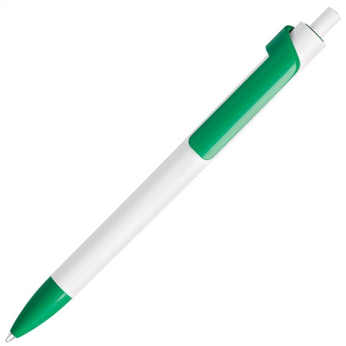 Ручка шариковая FORTE, белый, зеленый