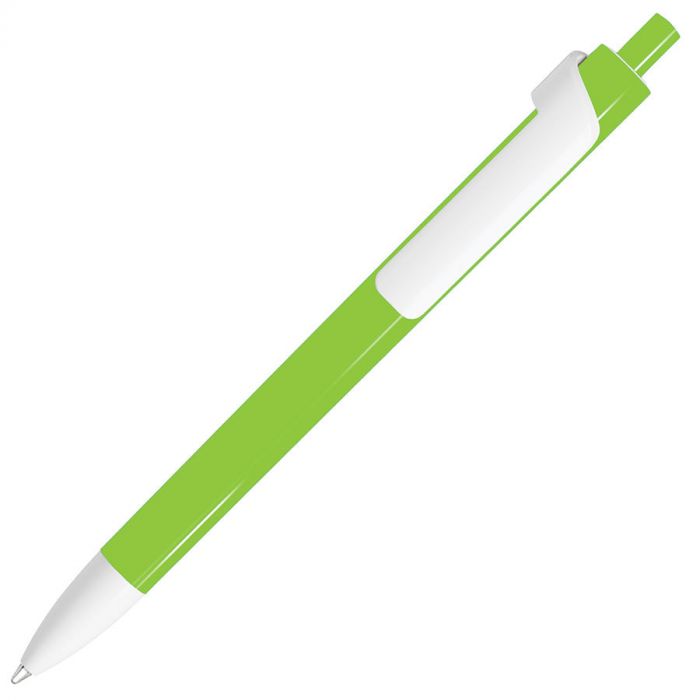 Ручка шариковая FORTE, зеленое яблоко, белый
