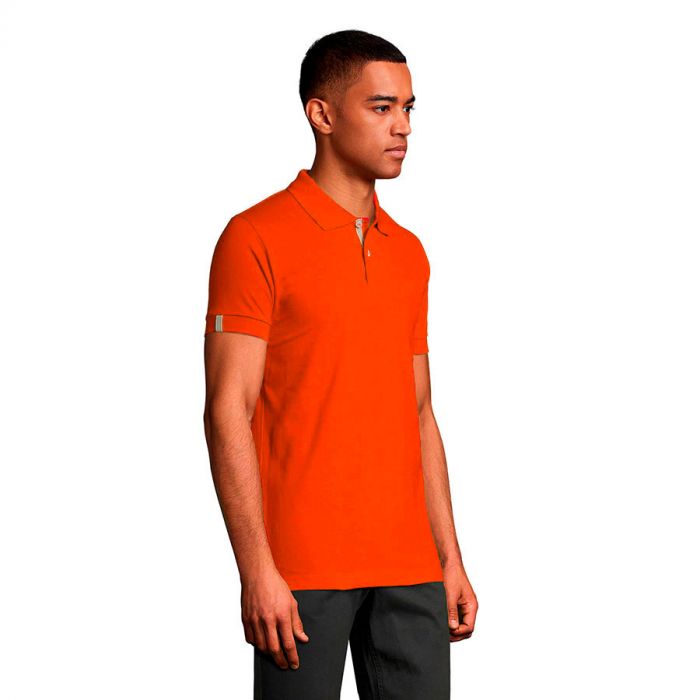 Рубашка поло мужская PORTLAND MEN 200, оранжевый, серый
