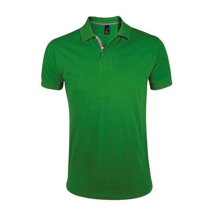 Рубашка поло мужская PORTLAND MEN 200, зеленый, серый