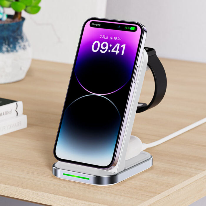 Беспроводное ЗУ ACEFAST E15 desktop 3-in-1wireless charging stand